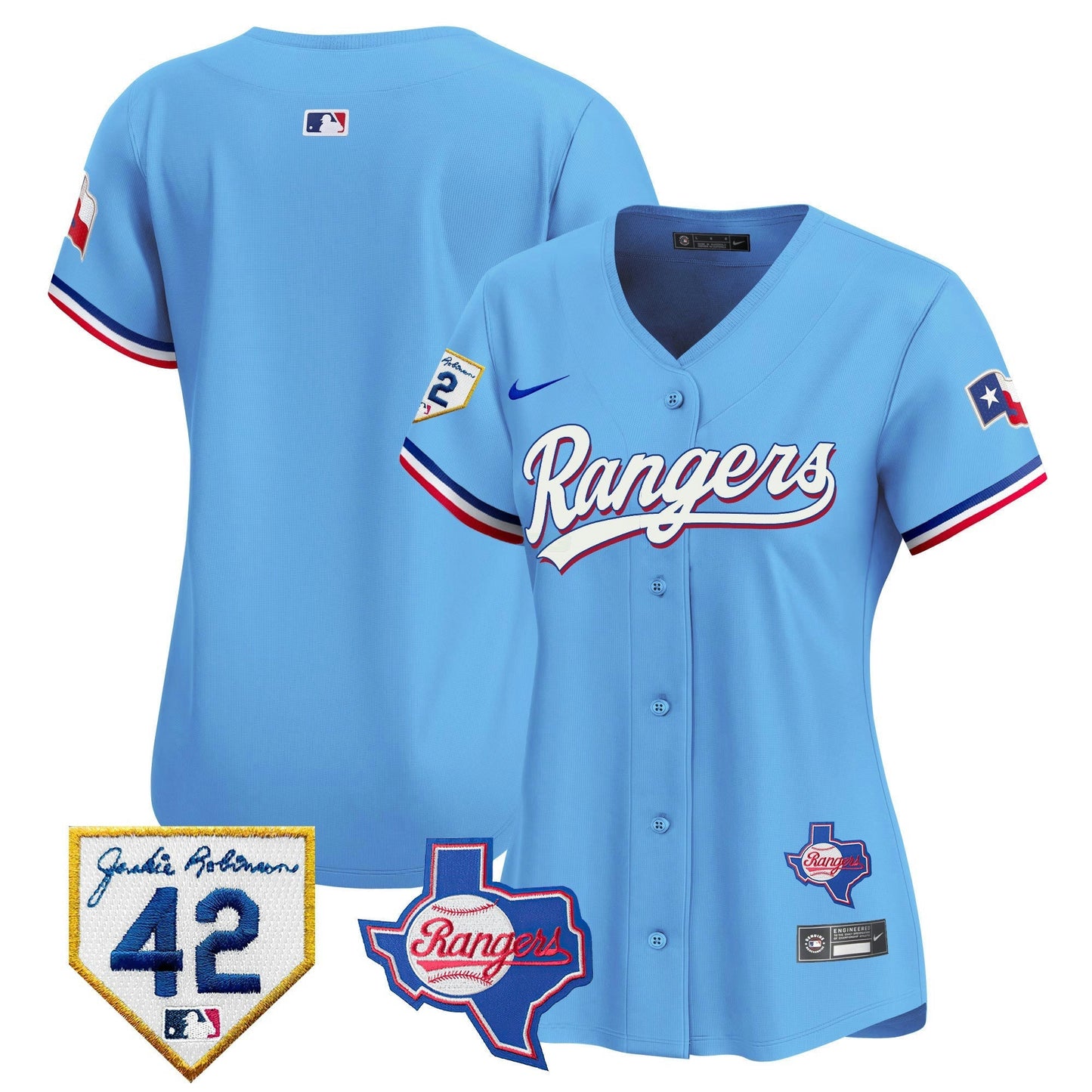 Camisa MLB Women’s Texas 2024 Jackie Robinson Patch Vapor Premier Limited Jersey