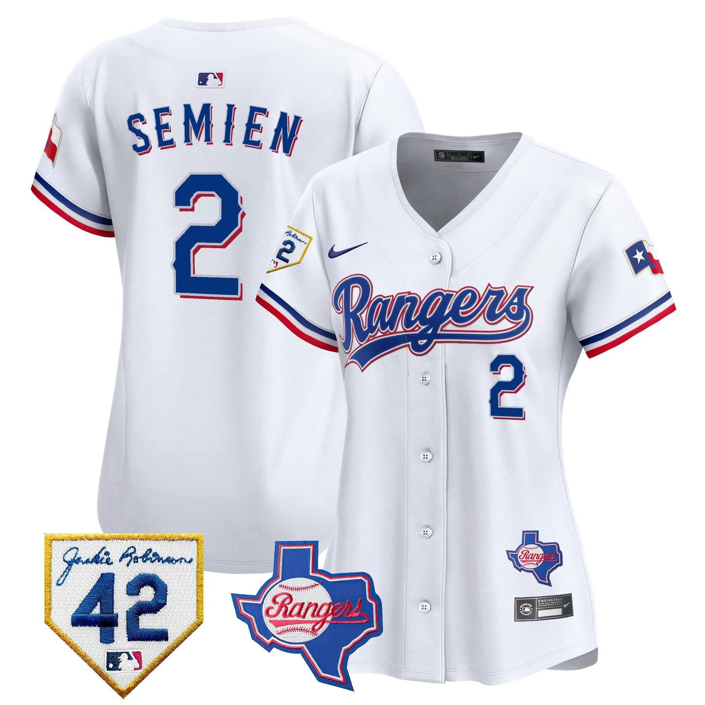 Camisa MLB Women’s Texas 2024 Jackie Robinson Patch Vapor Premier Limited Jersey