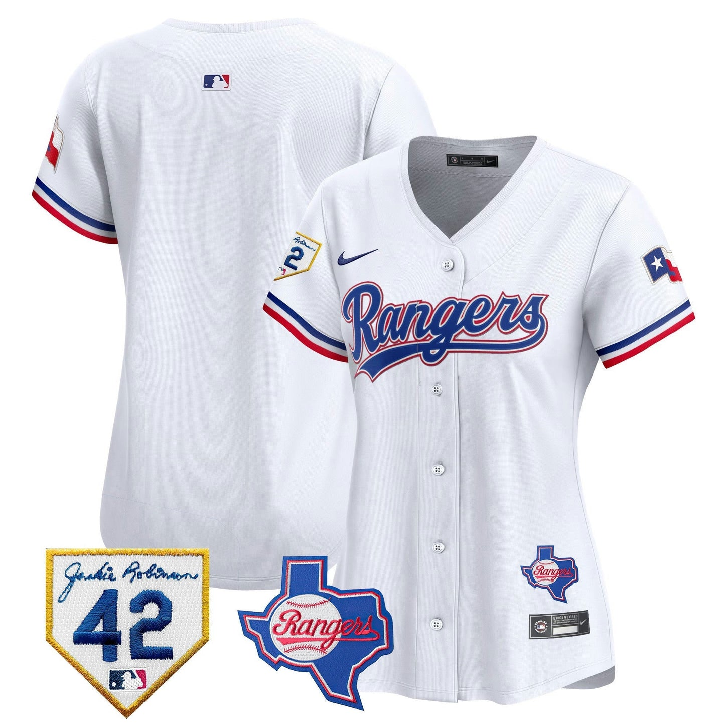 Camisa MLB Women’s Texas 2024 Jackie Robinson Patch Vapor Premier Limited Jersey