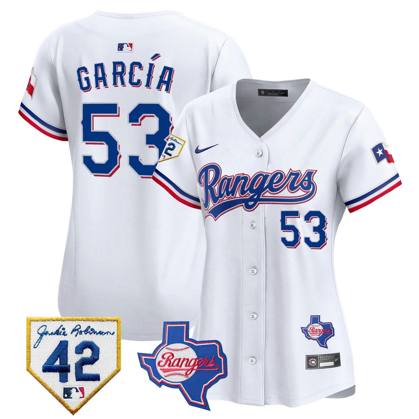Camisa MLB Women’s Texas 2024 Jackie Robinson Patch Vapor Premier Limited Jersey