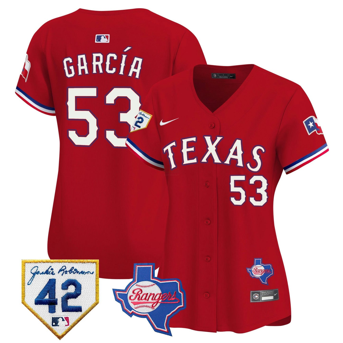 Camisa MLB Women’s Texas 2024 Jackie Robinson Patch Vapor Premier Limited Jersey