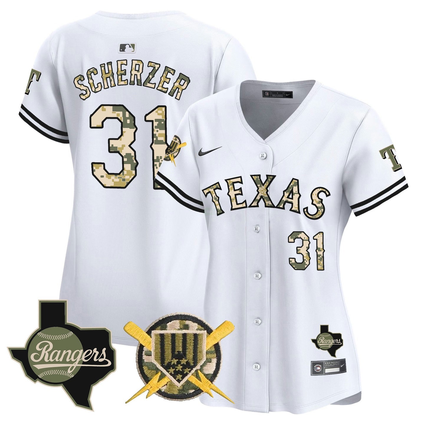 Camisa MLB Women’s Texas Armed Forces Day Vapor Premier Limited Jersey