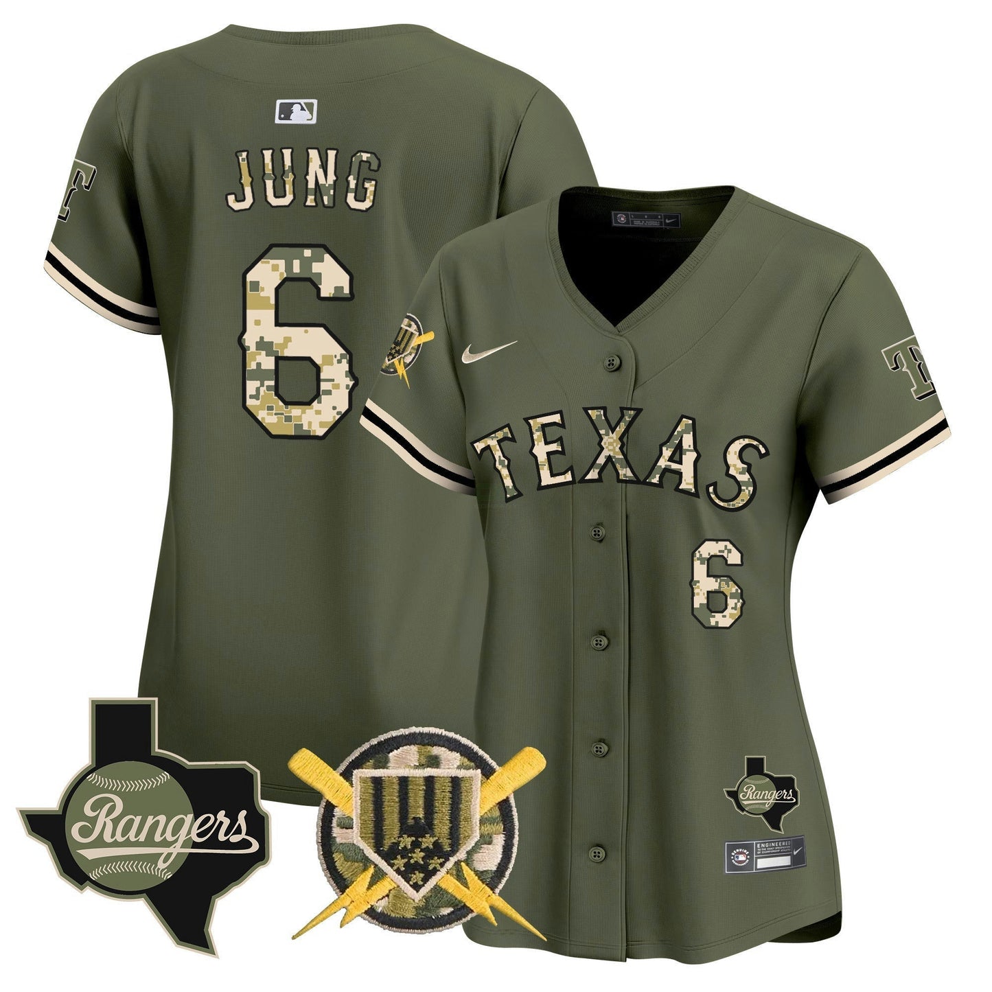 Camisa MLB Women’s Texas Armed Forces Day Vapor Premier Limited Jersey