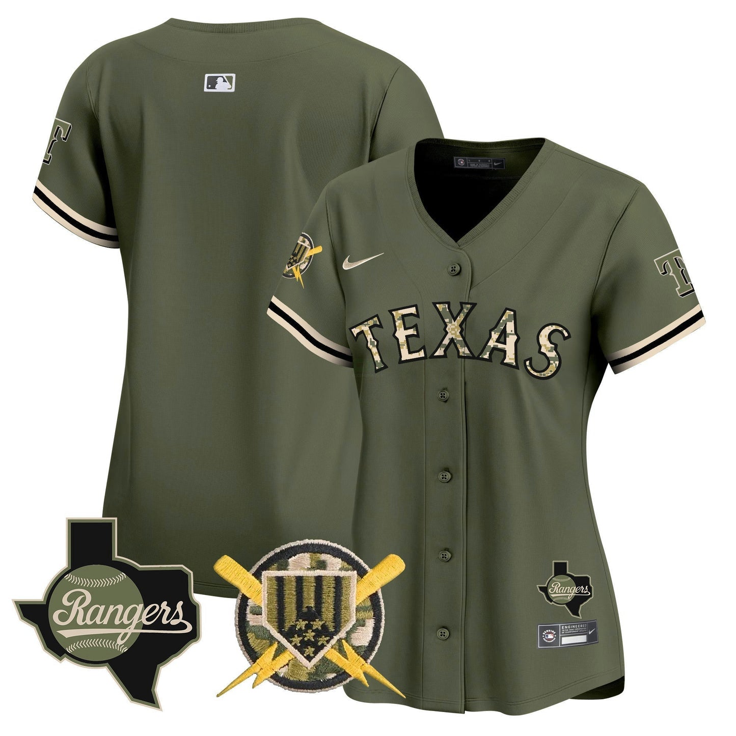 Camisa MLB Women’s Texas Armed Forces Day Vapor Premier Limited Jersey