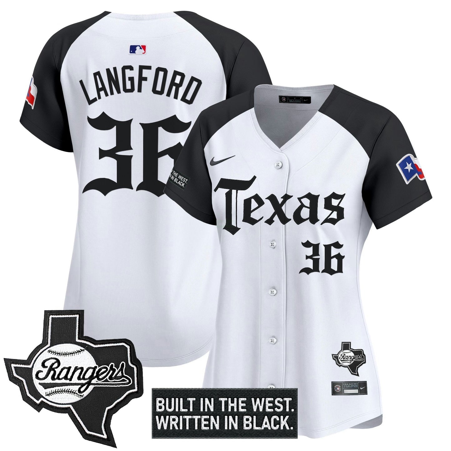 Camisa MLB Women’s Texas ‘Gothic Frontier Edition’ Vapor Premier Limited Jersey