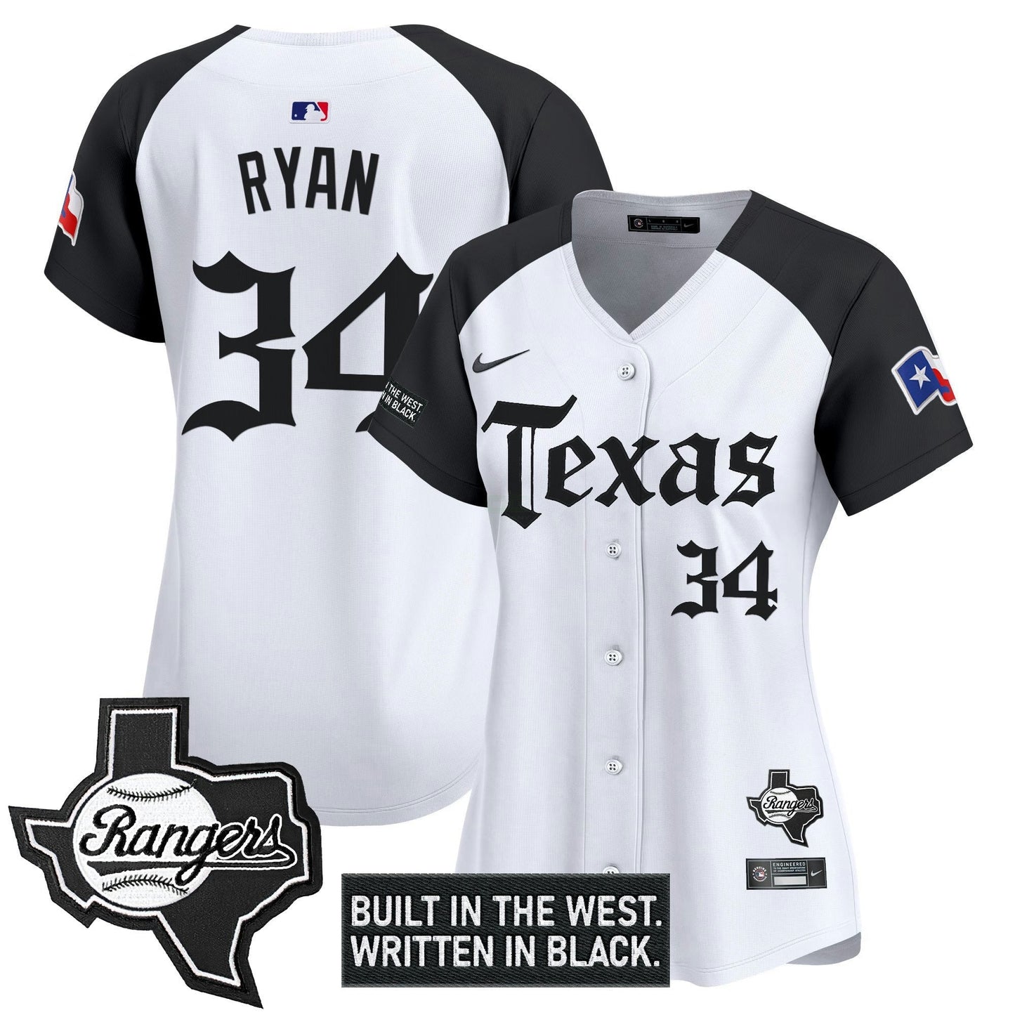 Camisa MLB Women’s Texas ‘Gothic Frontier Edition’ Vapor Premier Limited Jersey