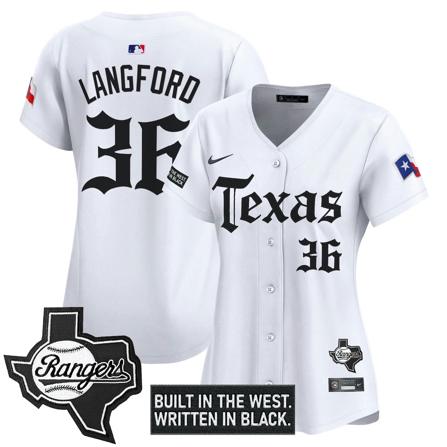 Camisa MLB Women’s Texas ‘Gothic Frontier Edition’ Vapor Premier Limited Jersey
