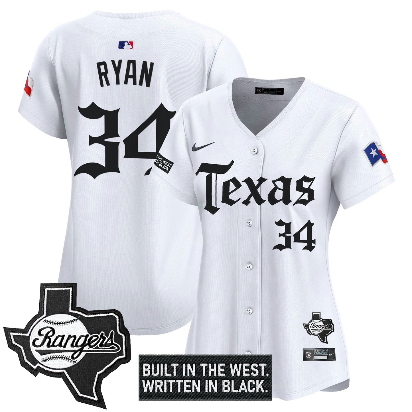 Camisa MLB Women’s Texas ‘Gothic Frontier Edition’ Vapor Premier Limited Jersey