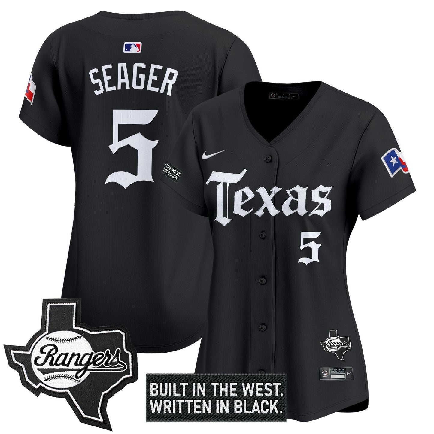 Camisa MLB Women’s Texas ‘Gothic Frontier Edition’ Vapor Premier Limited Jersey