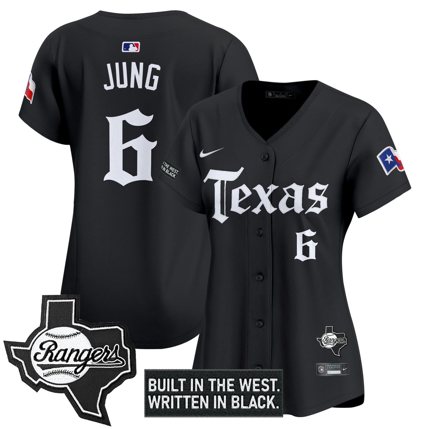 Camisa MLB Women’s Texas ‘Gothic Frontier Edition’ Vapor Premier Limited Jersey