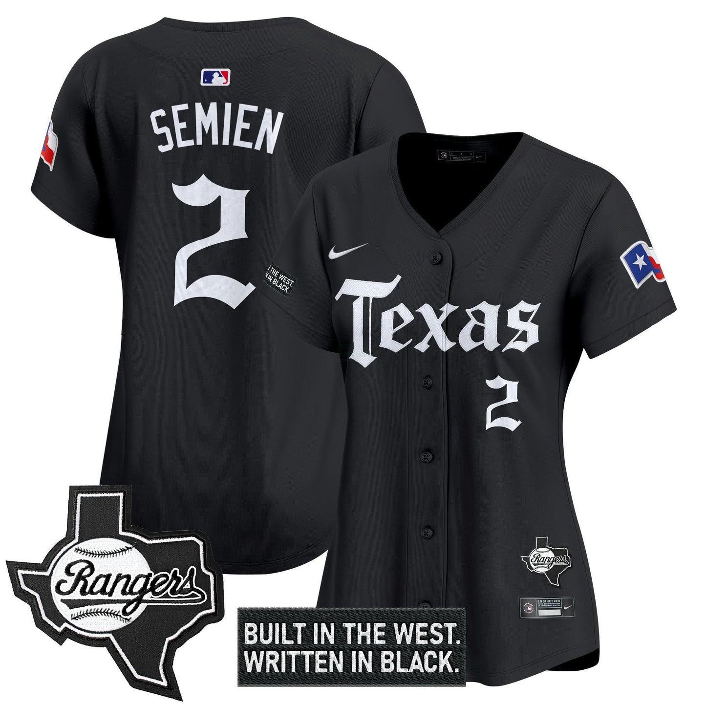Camisa MLB Women’s Texas ‘Gothic Frontier Edition’ Vapor Premier Limited Jersey