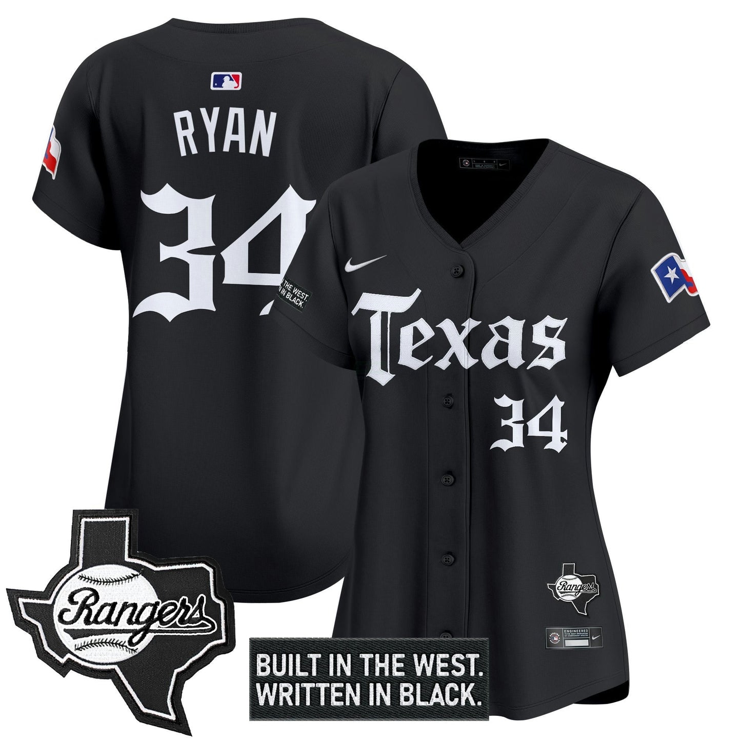 Camisa MLB Women’s Texas ‘Gothic Frontier Edition’ Vapor Premier Limited Jersey