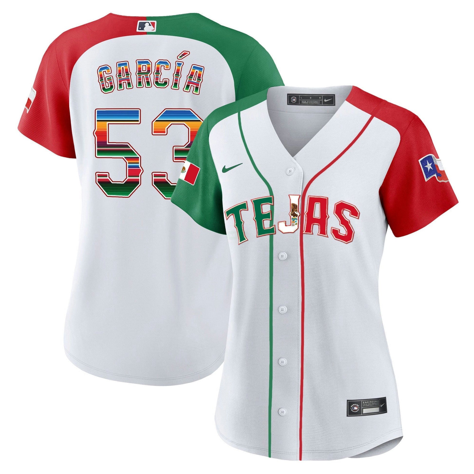 Camisa MLB Women’s Texas Mexico Flag Jersey