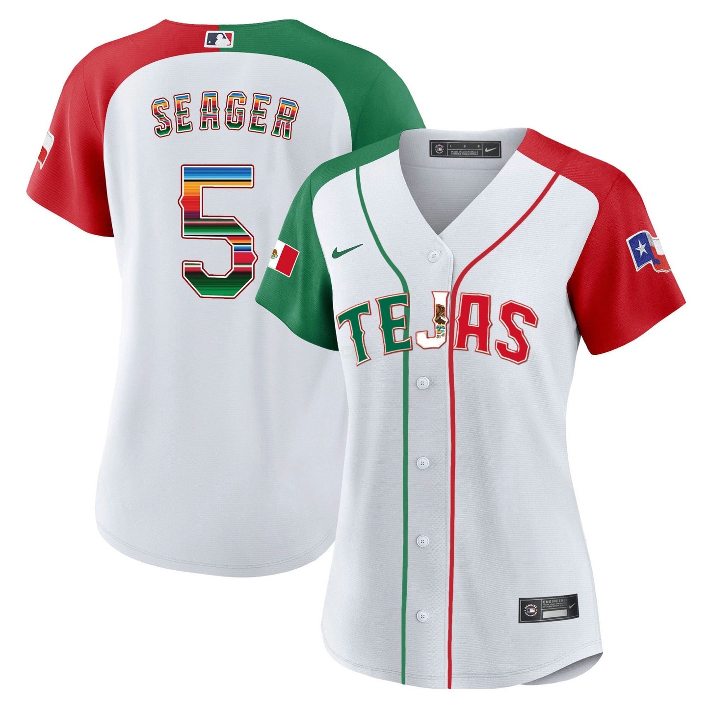 Camisa MLB Women’s Texas Mexico Flag Jersey