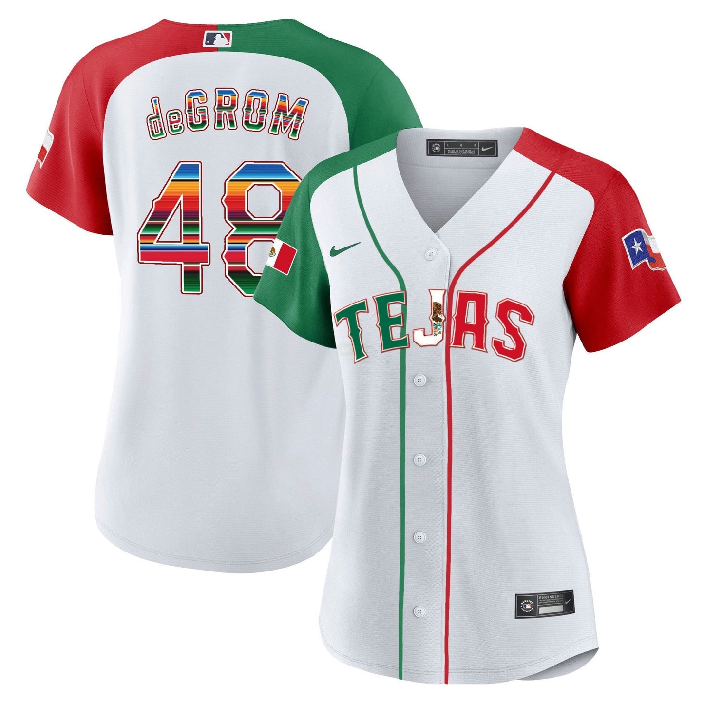 Camisa MLB Women’s Texas Mexico Flag Jersey