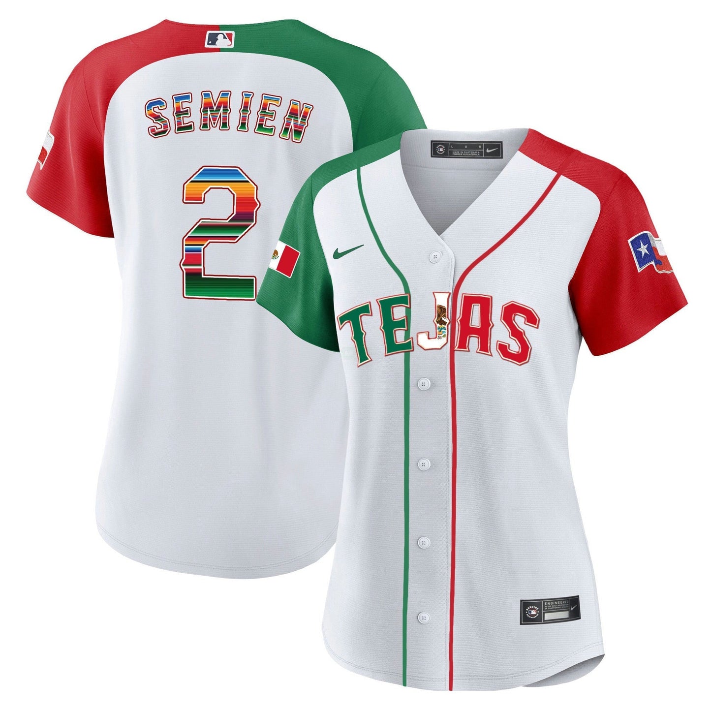 Camisa MLB Women’s Texas Mexico Flag Jersey