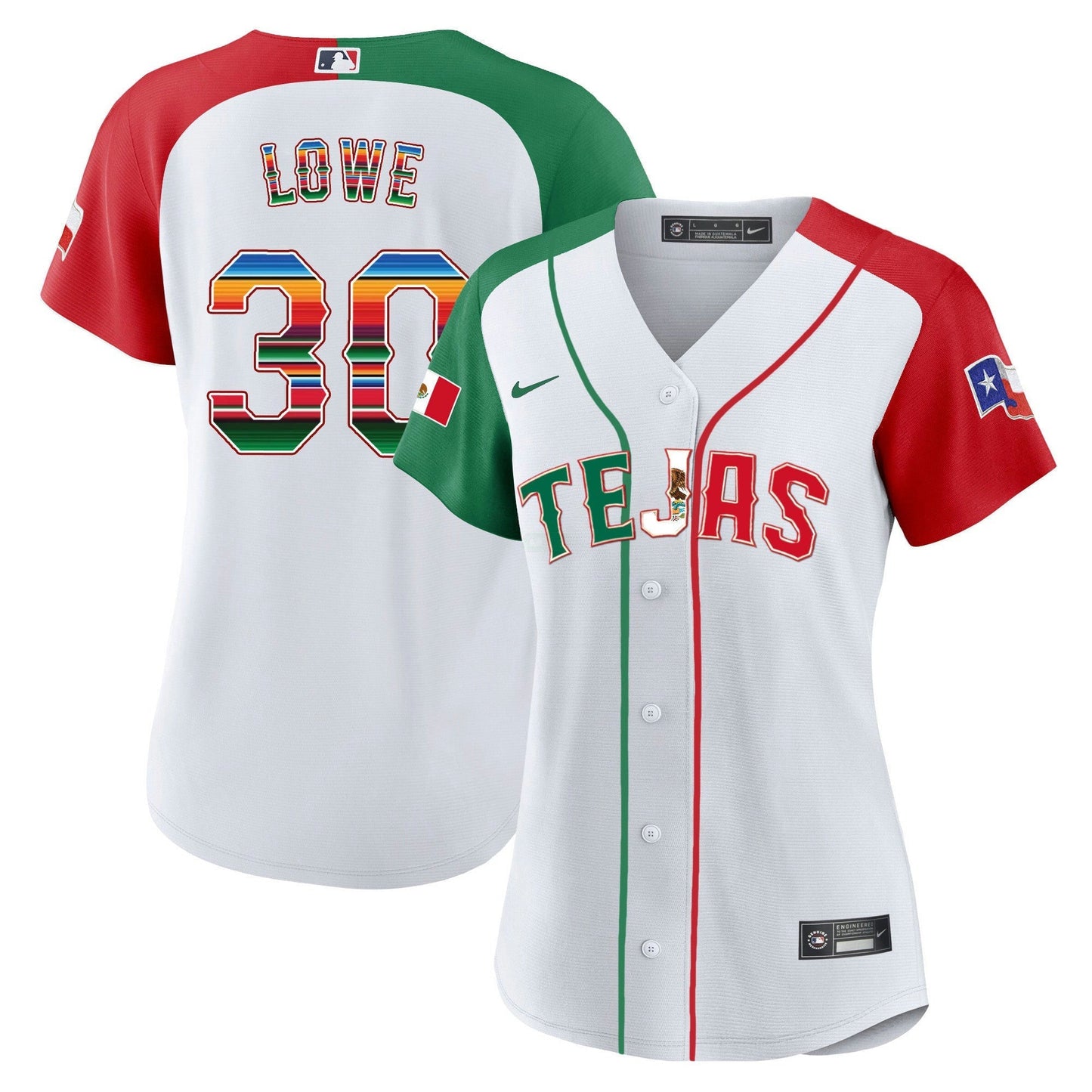 Camisa MLB Women’s Texas Mexico Flag Jersey