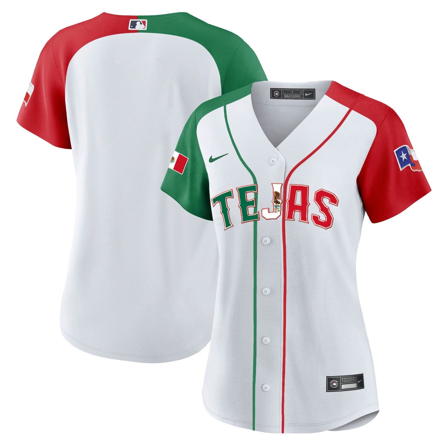 Camisa MLB Women’s Texas Mexico Flag Jersey