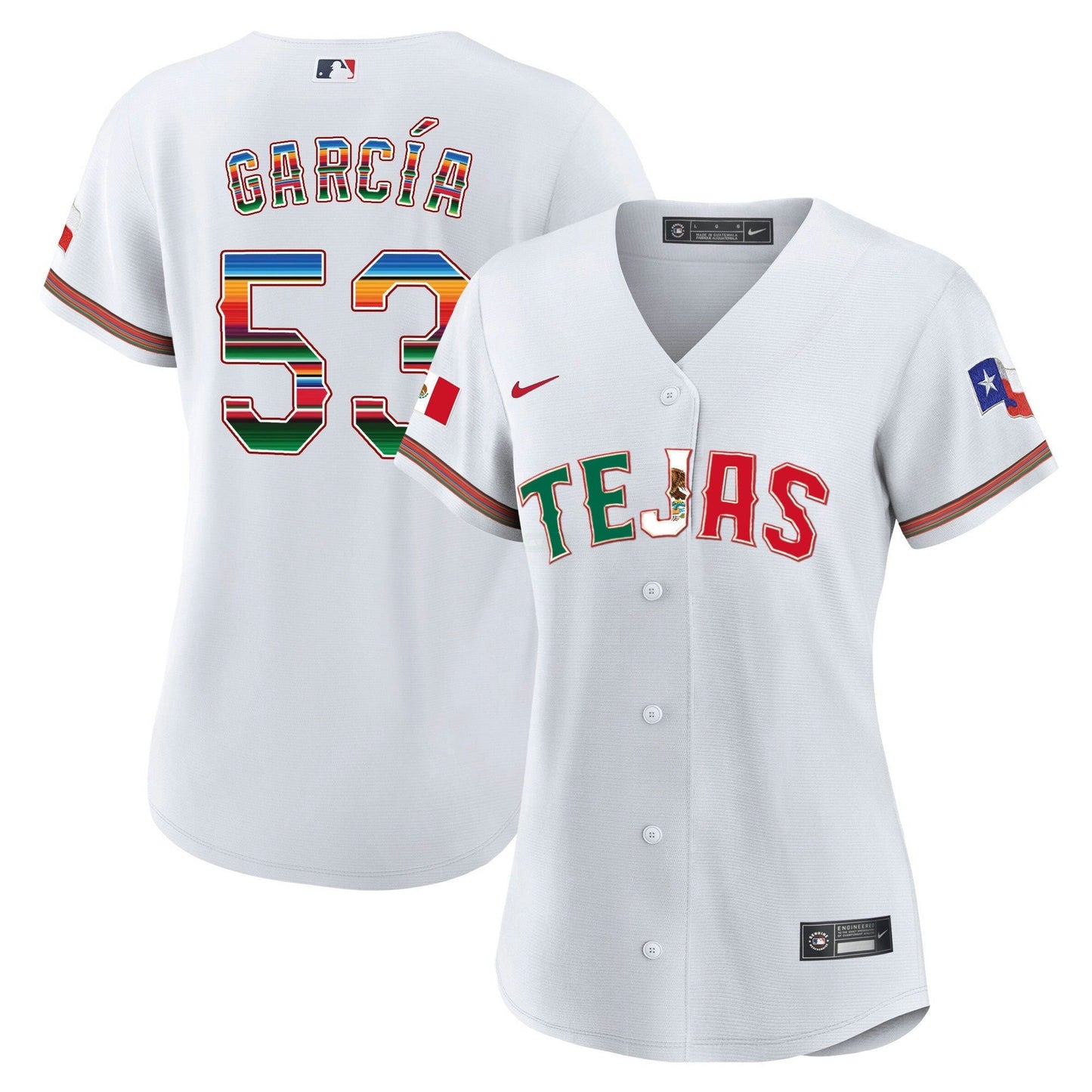 Camisa MLB Women’s Texas Mexico Flag Jersey