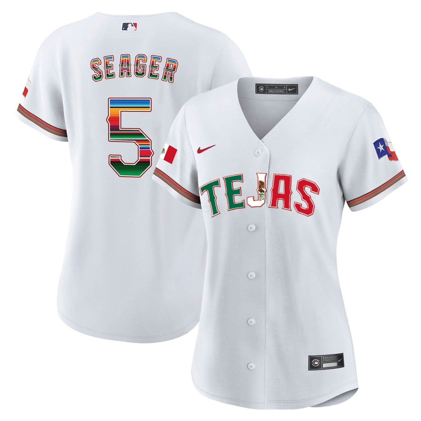Camisa MLB Women’s Texas Mexico Flag Jersey