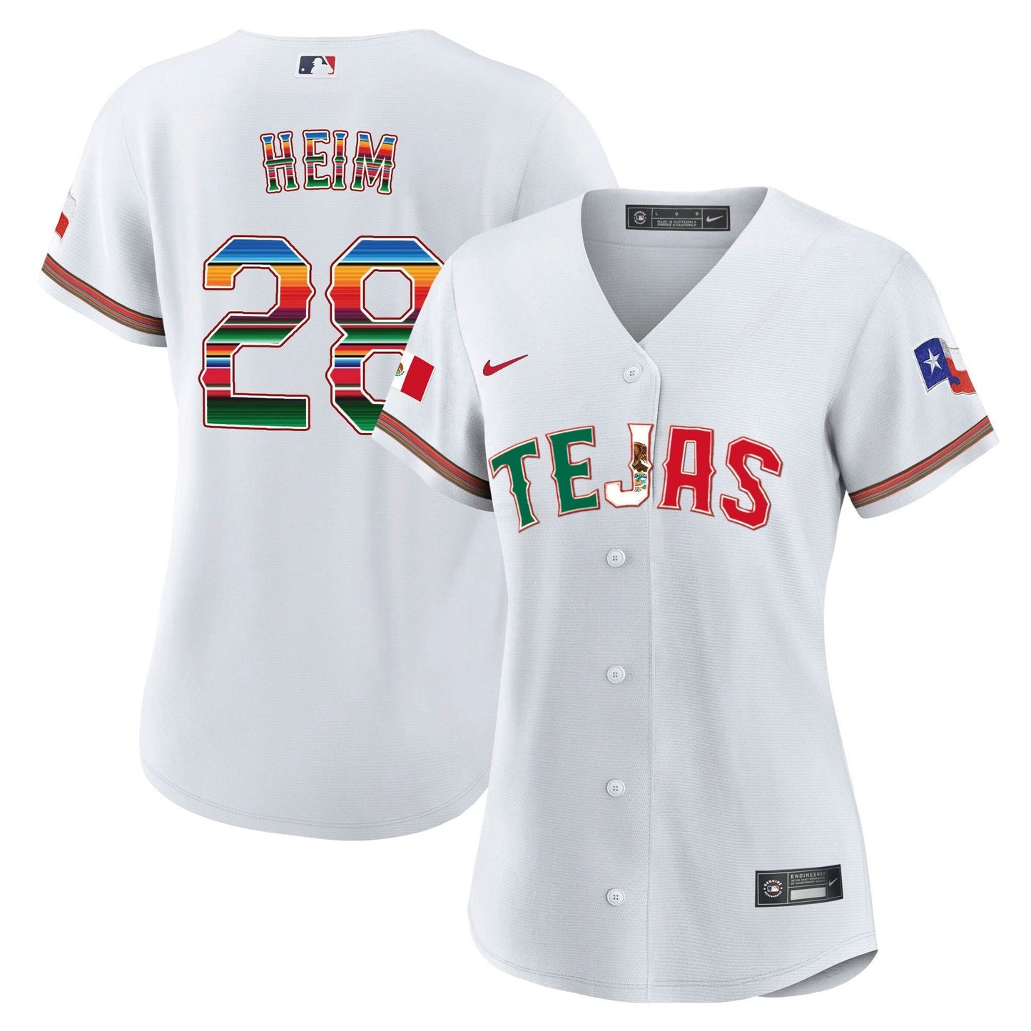 Camisa MLB Women’s Texas Mexico Flag Jersey