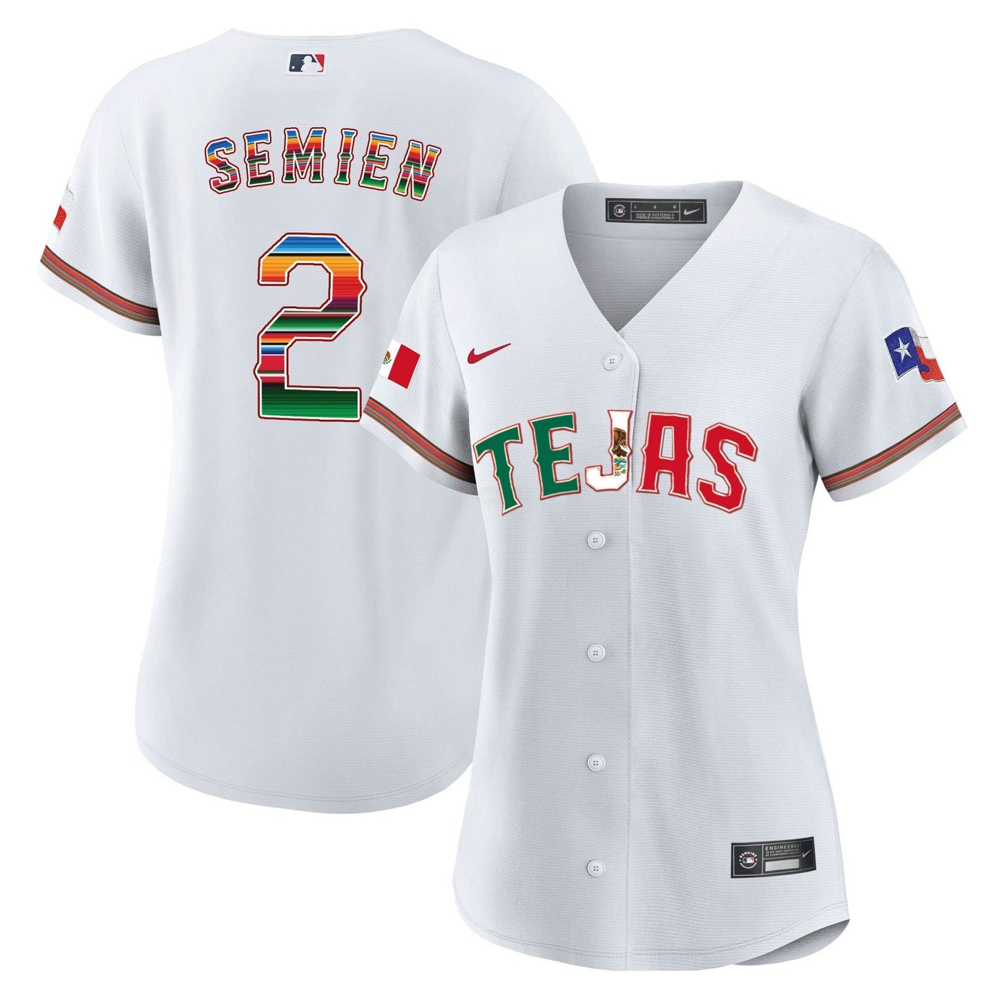 Camisa MLB Women’s Texas Mexico Flag Jersey
