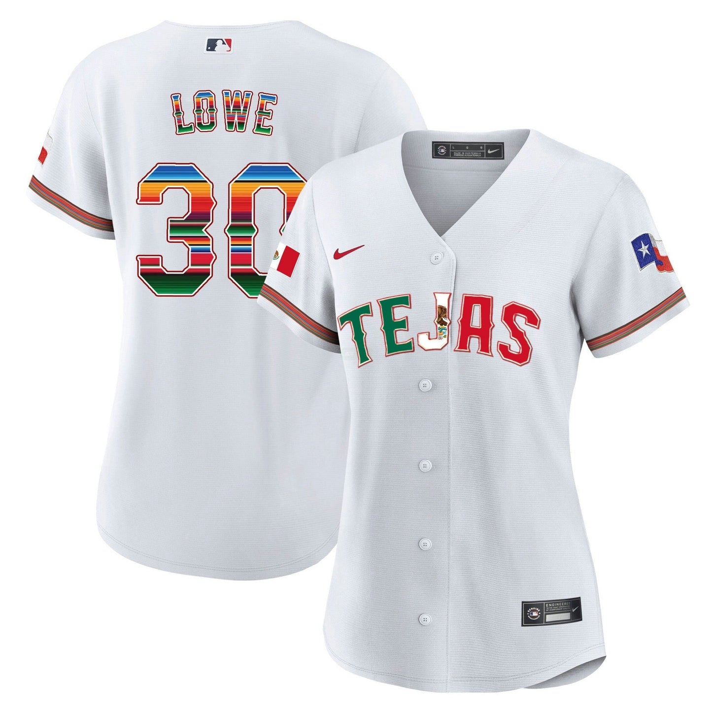 Camisa MLB Women’s Texas Mexico Flag Jersey