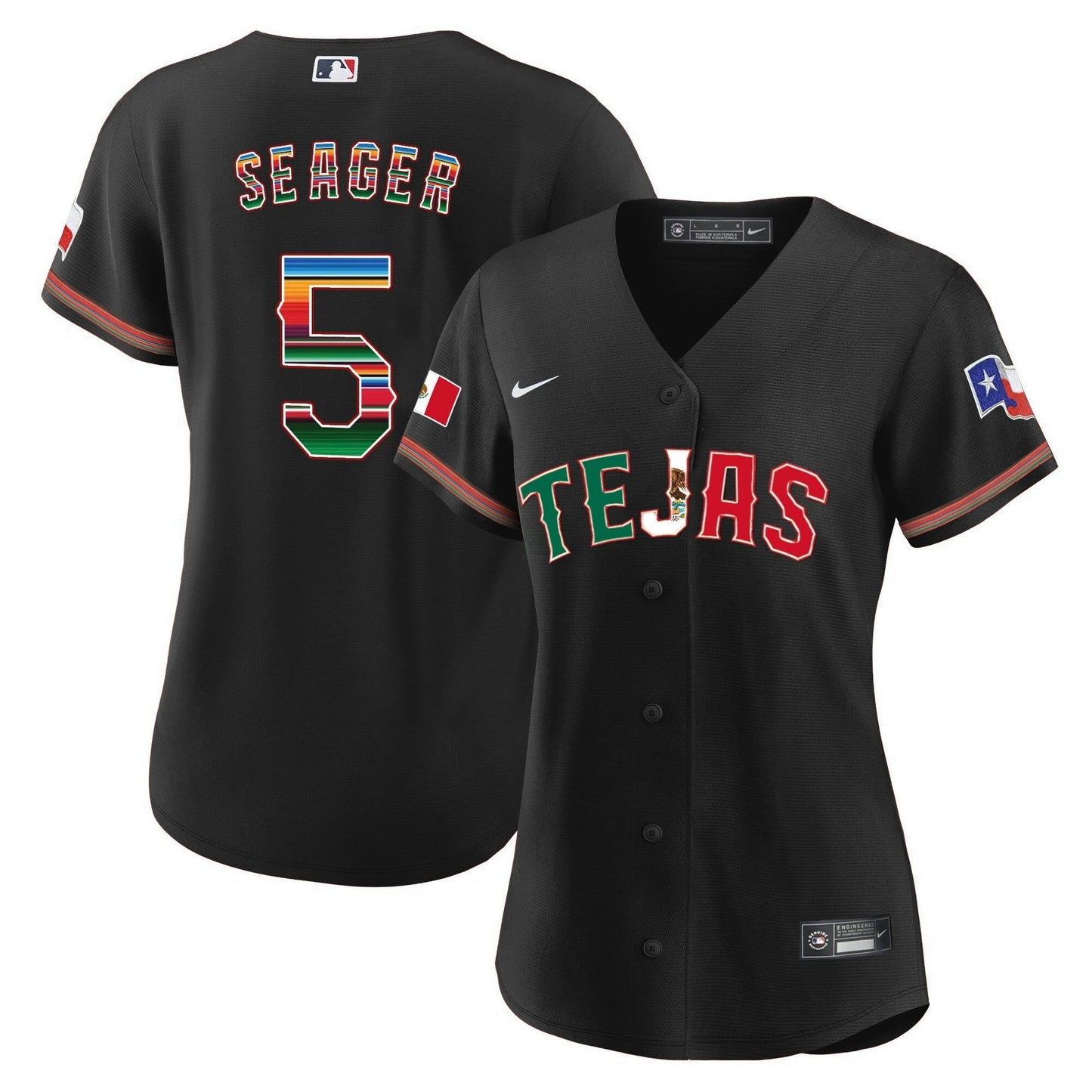 Camisa MLB Women’s Texas Mexico Flag Jersey