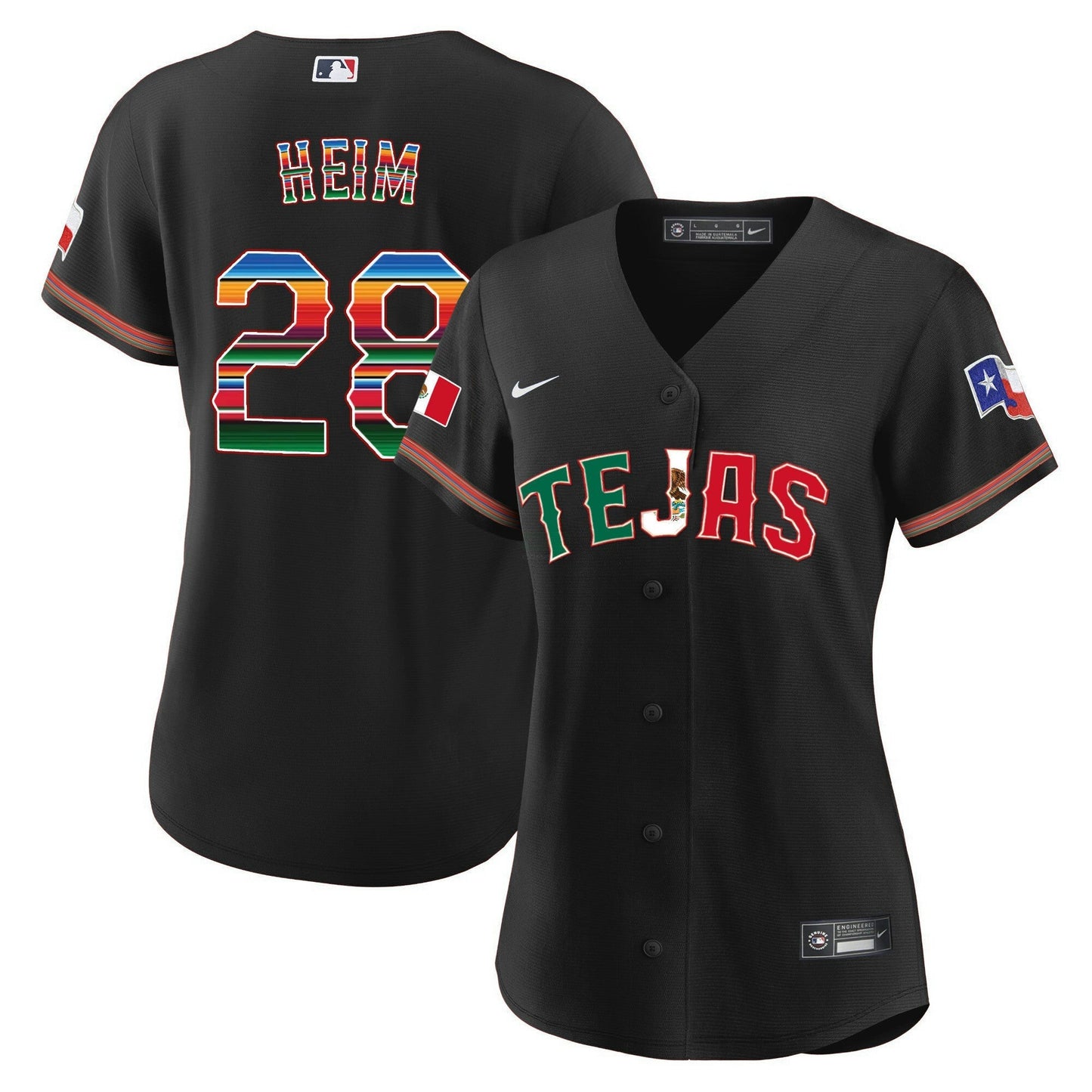 Camisa MLB Women’s Texas Mexico Flag Jersey