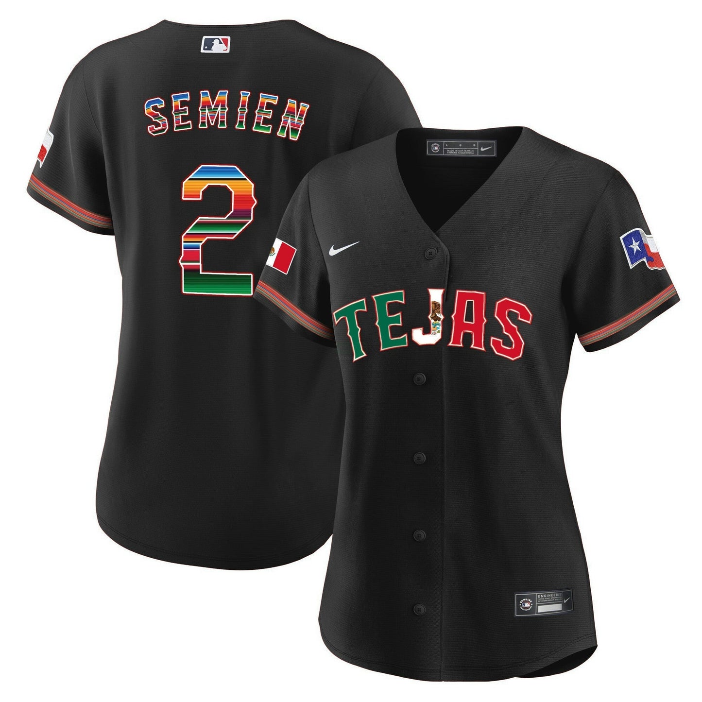 Camisa MLB Women’s Texas Mexico Flag Jersey