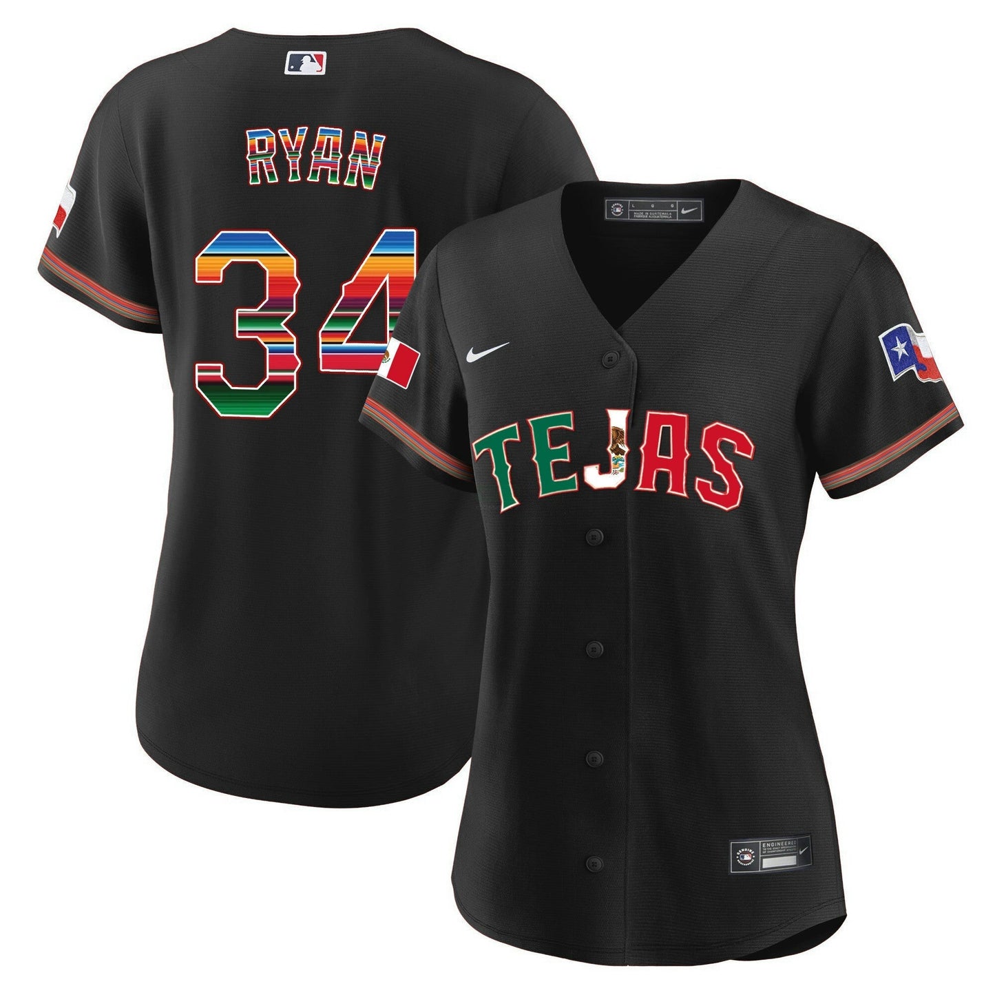 Camisa MLB Women’s Texas Mexico Flag Jersey
