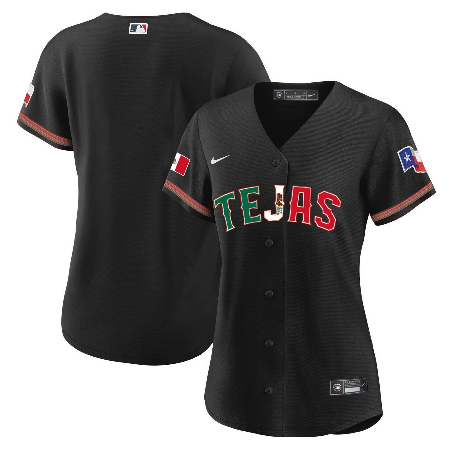 Camisa MLB Women’s Texas Mexico Flag Jersey