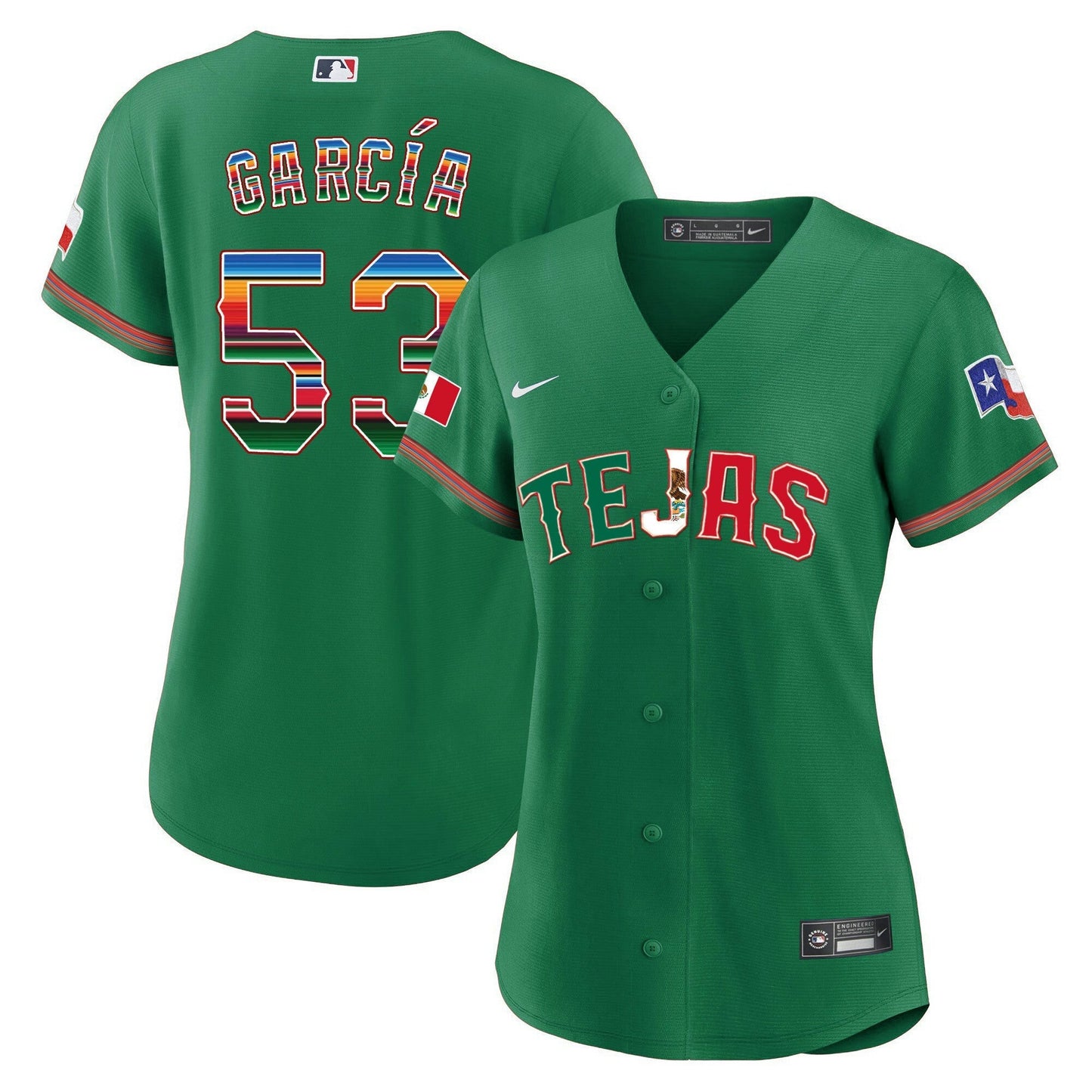 Camisa MLB Women’s Texas Mexico Flag Jersey