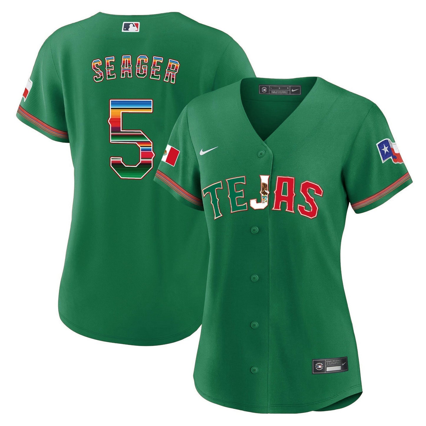 Camisa MLB Women’s Texas Mexico Flag Jersey