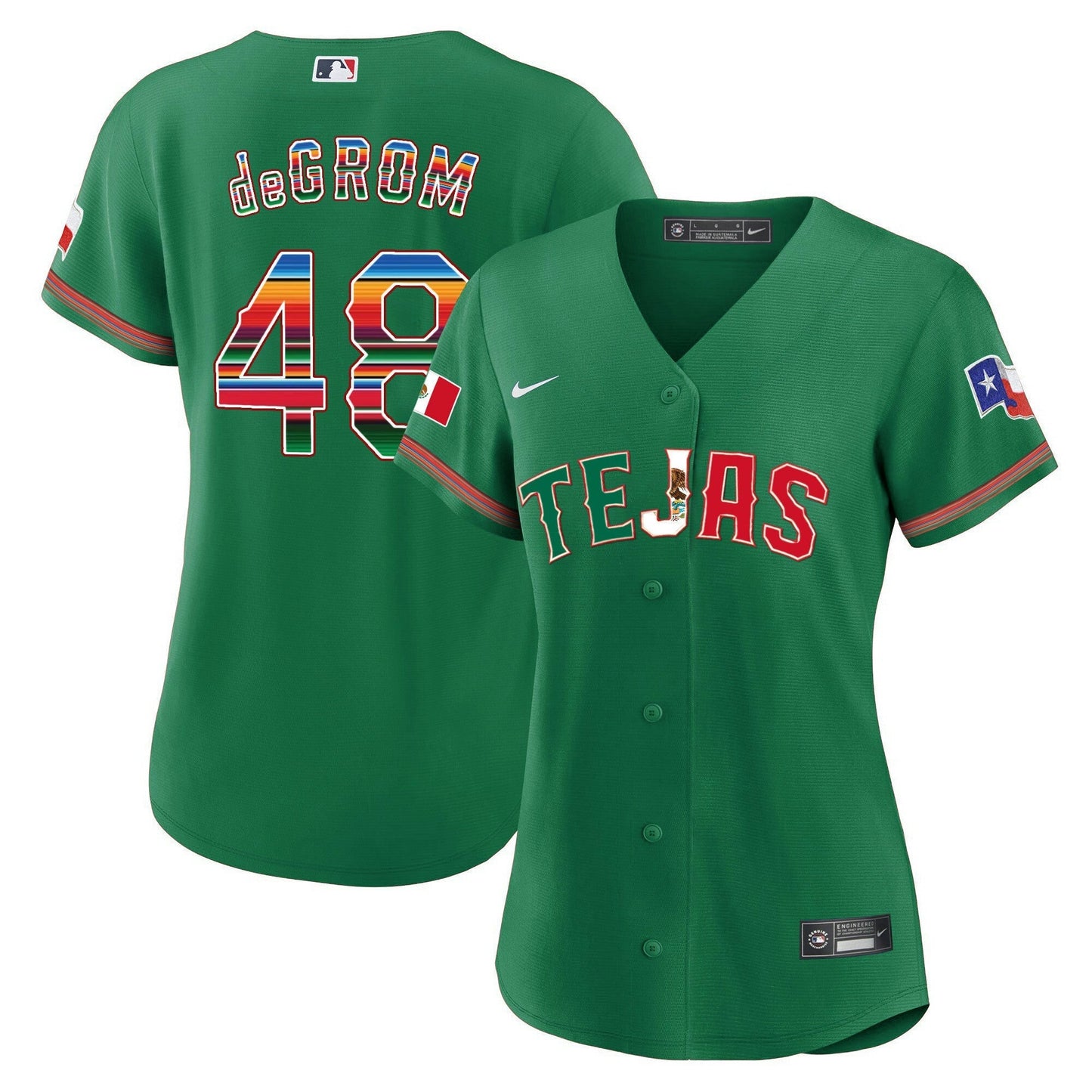 Camisa MLB Women’s Texas Mexico Flag Jersey