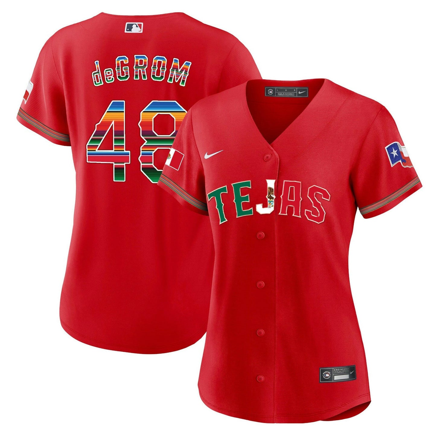 Camisa MLB Women’s Texas Mexico Flag Jersey