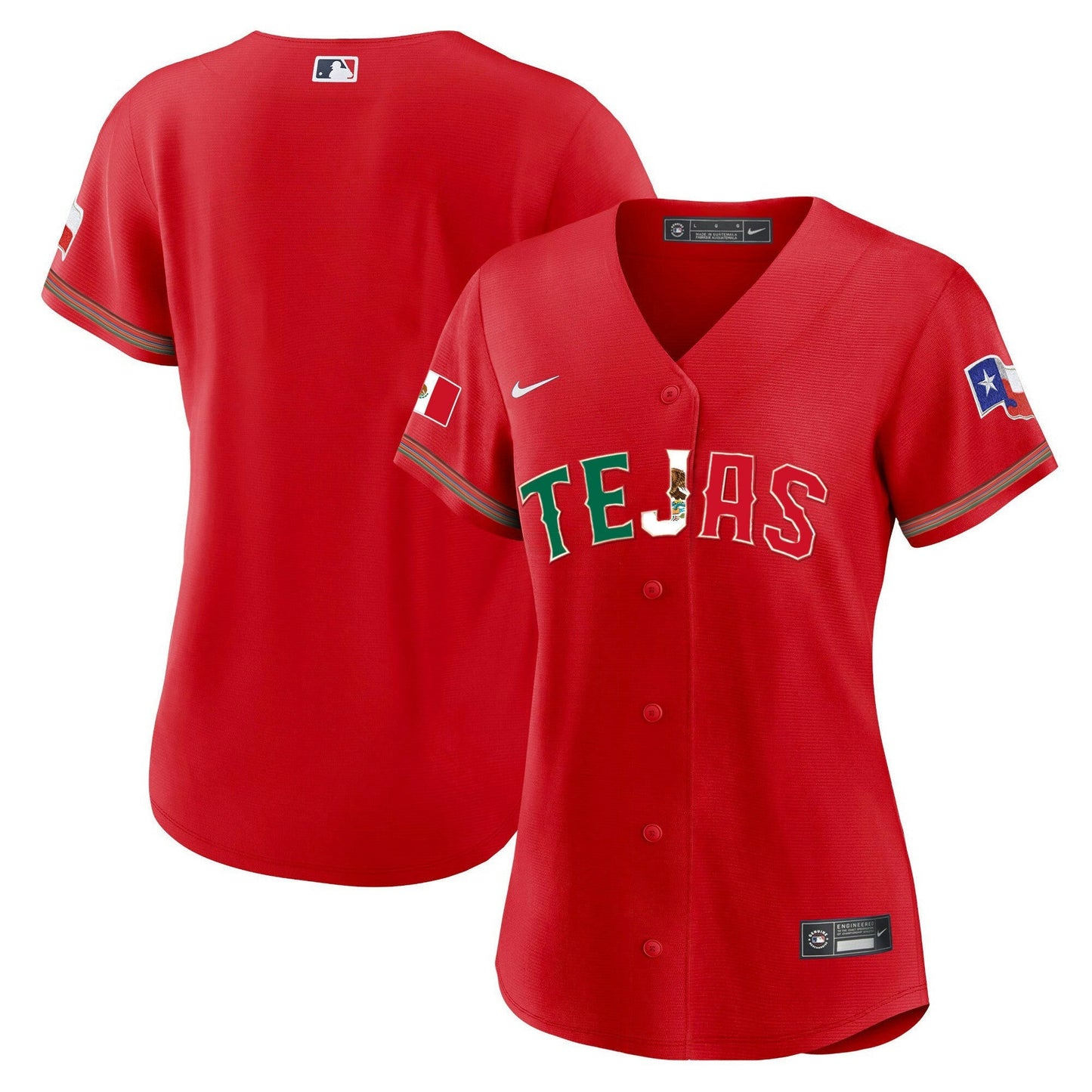 Camisa MLB Women’s Texas Mexico Flag Jersey
