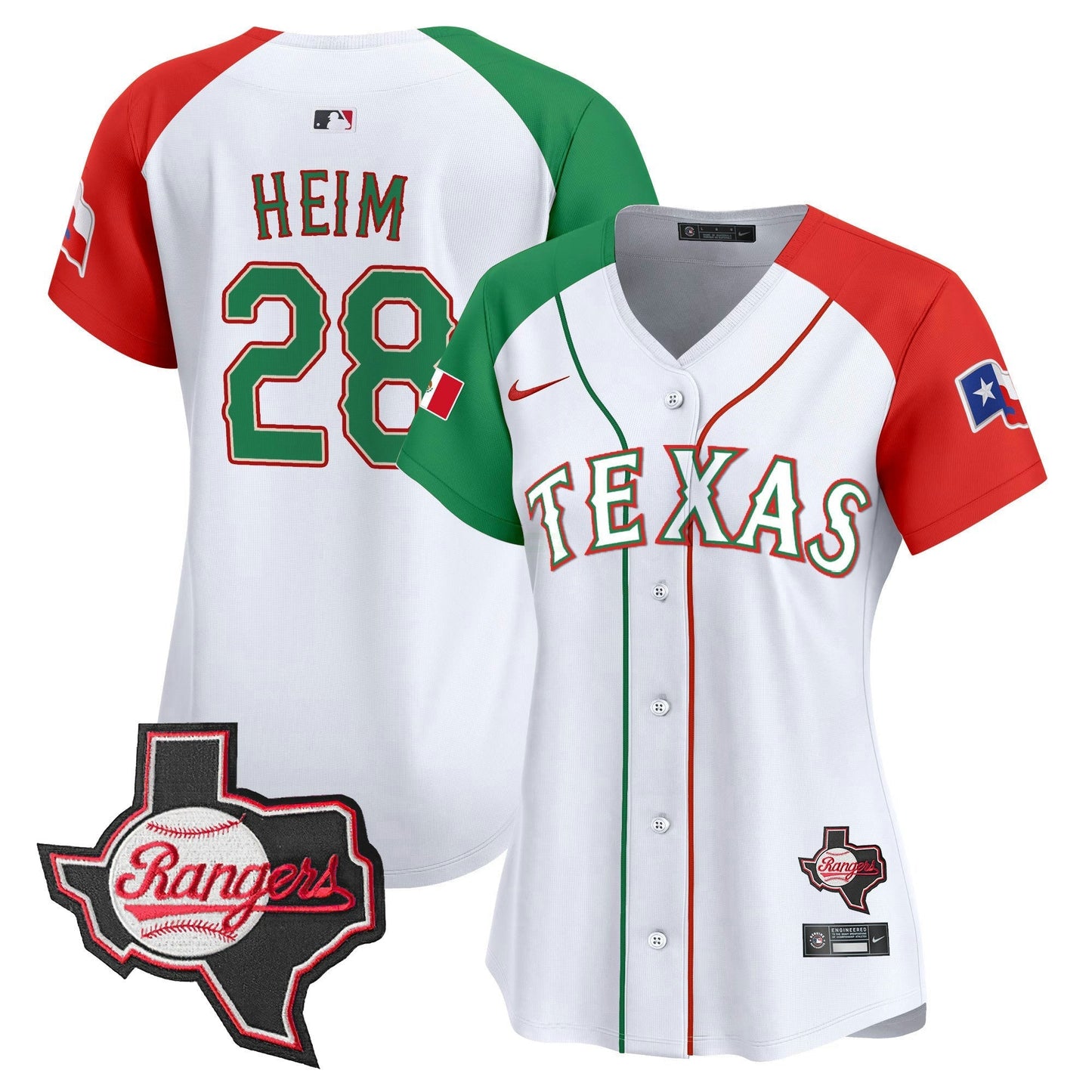 Camisa MLB Women’s Texas Mexico Texas Patch Vapor Premier Limited Jersey