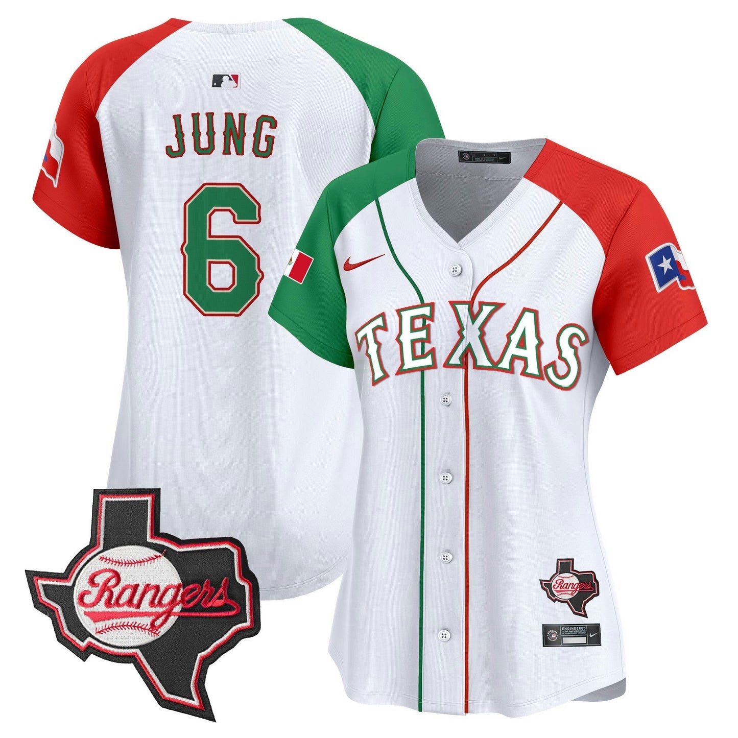 Camisa MLB Women’s Texas Mexico Texas Patch Vapor Premier Limited Jersey