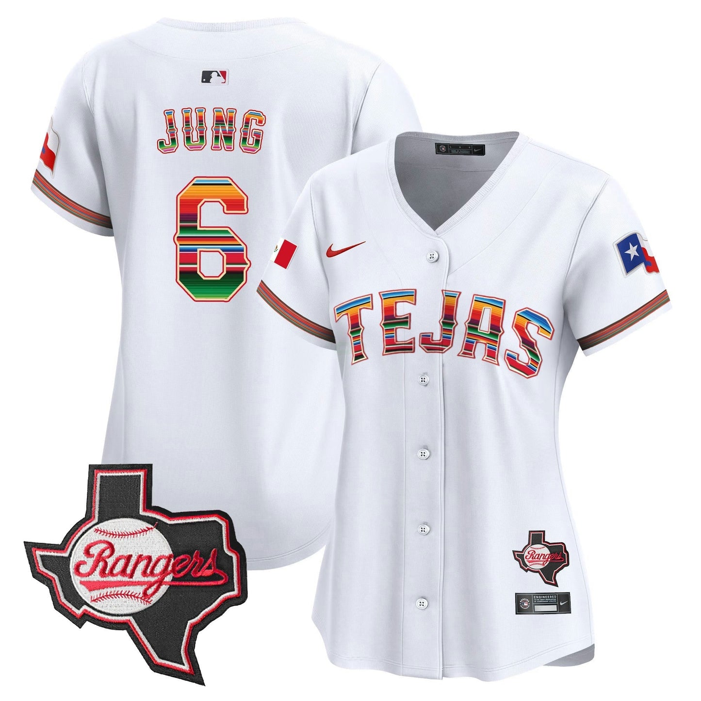 Camisa MLB Women’s Texas Mexico Texas Patch Vapor Premier Limited Jersey