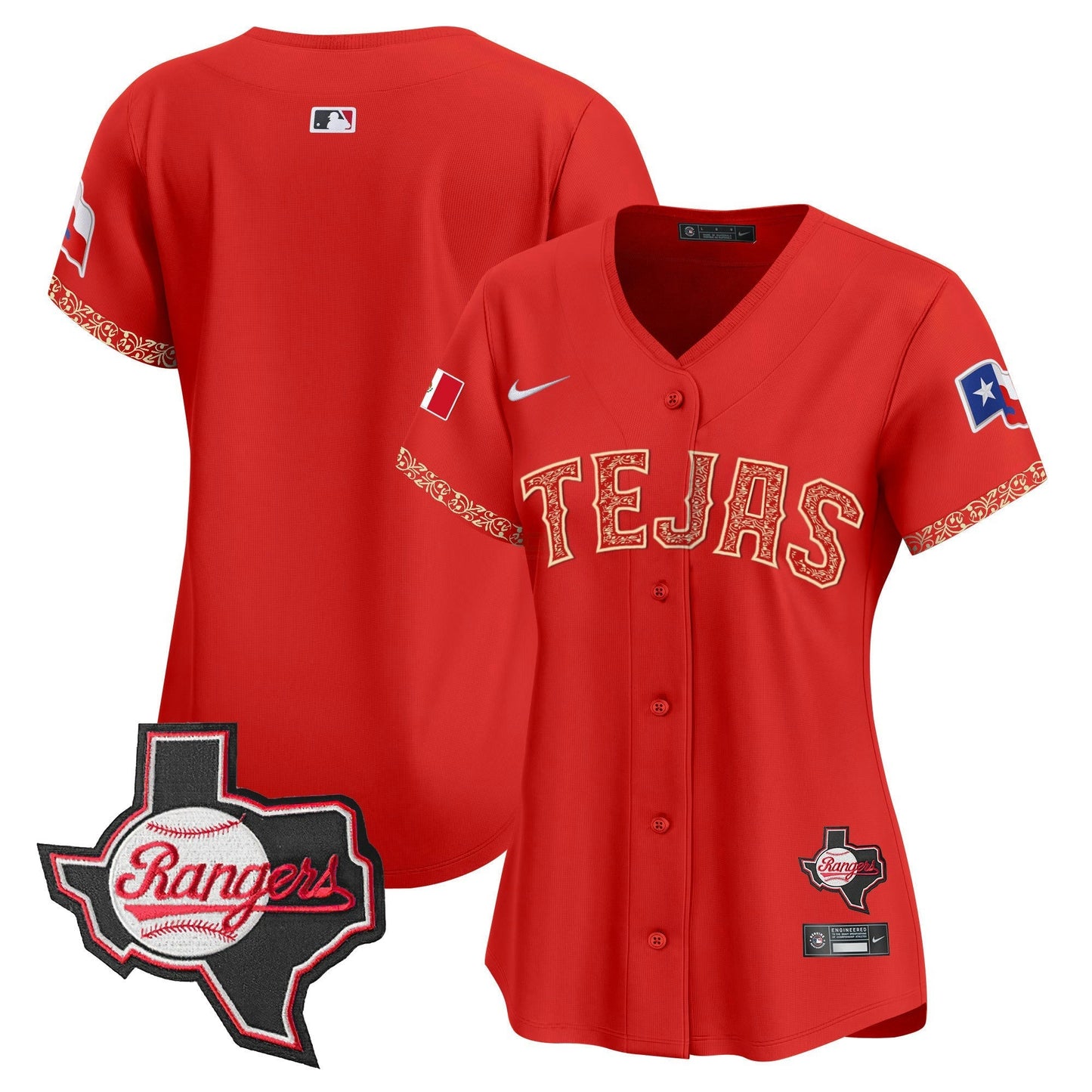 Camisa MLB Women’s Texas Mexico Texas Patch Vapor Premier Limited Jersey