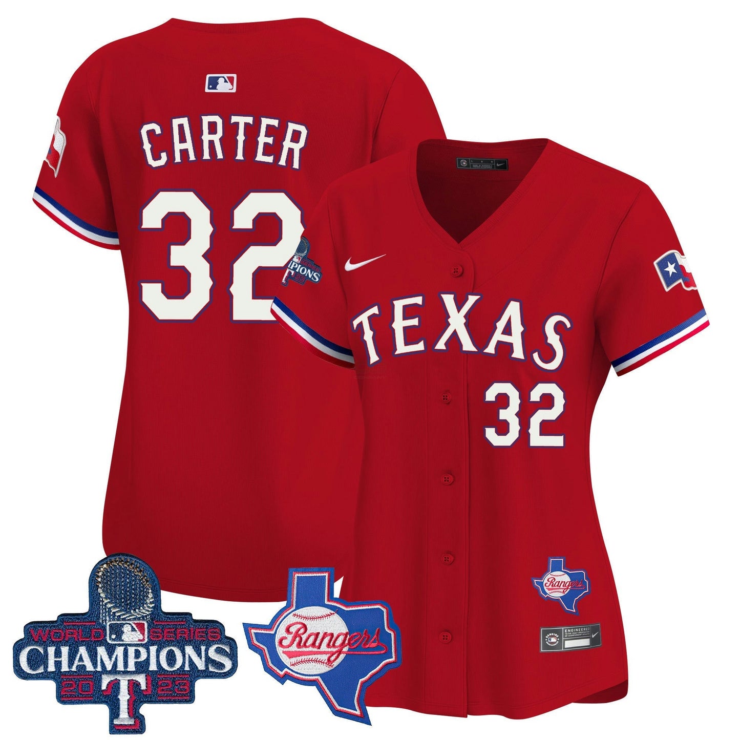 Camisa MLB Women’s Texas World Series Champions Vapor Premier Limited Jersey V2