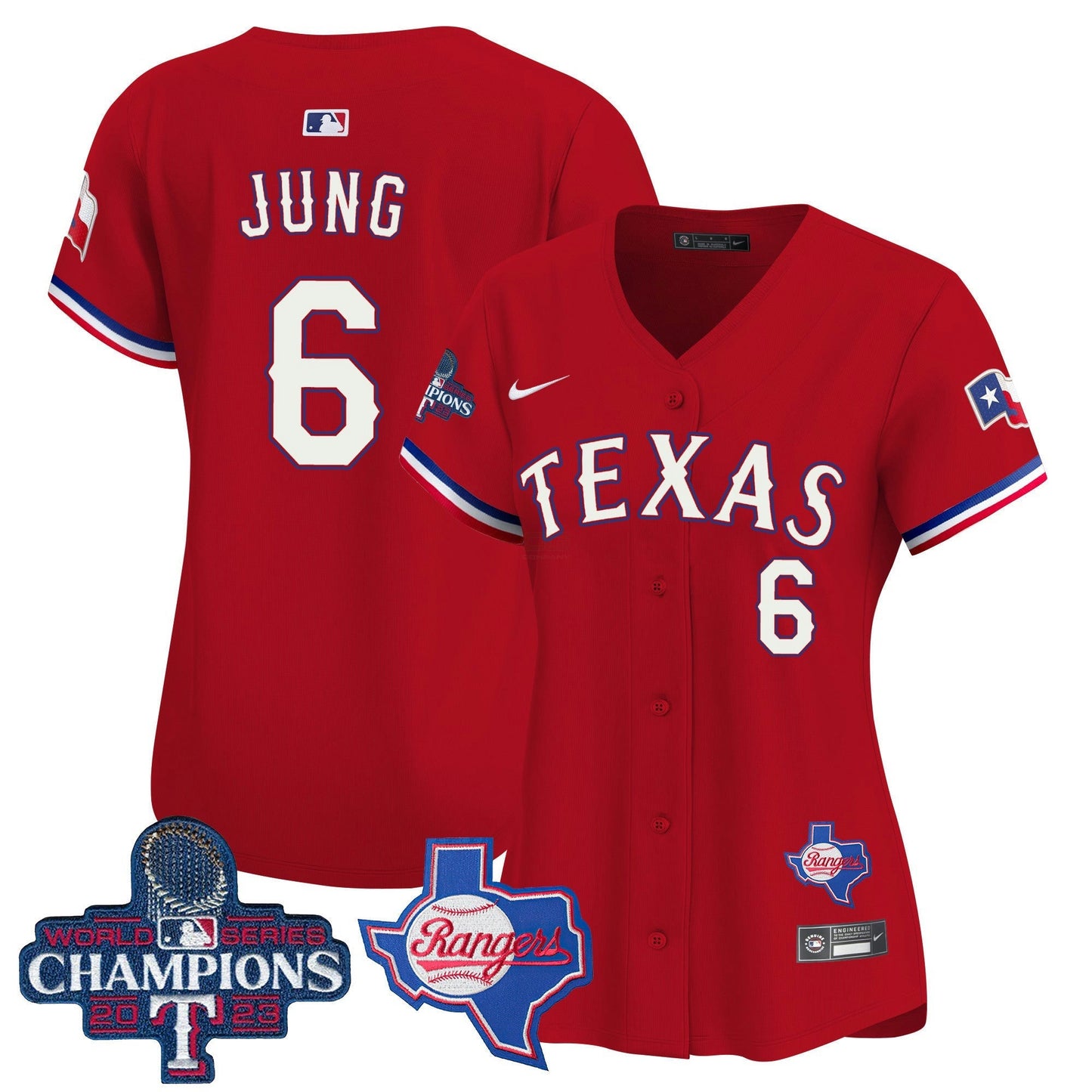 Camisa MLB Women’s Texas World Series Champions Vapor Premier Limited Jersey V2
