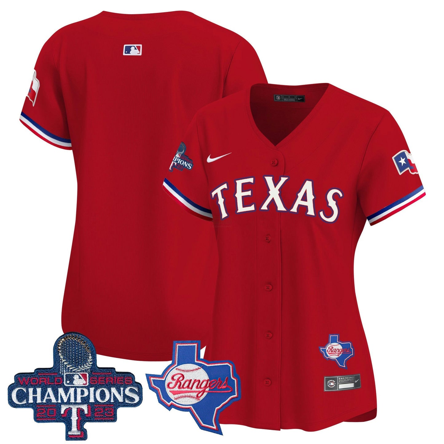 Camisa MLB Women’s Texas World Series Champions Vapor Premier Limited Jersey V2