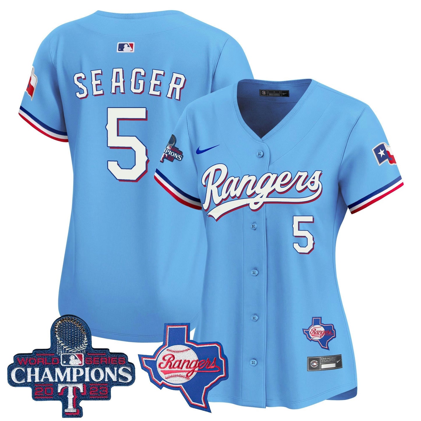 Camisa MLB Women’s Texas World Series Champions Vapor Premier Limited Jersey V2
