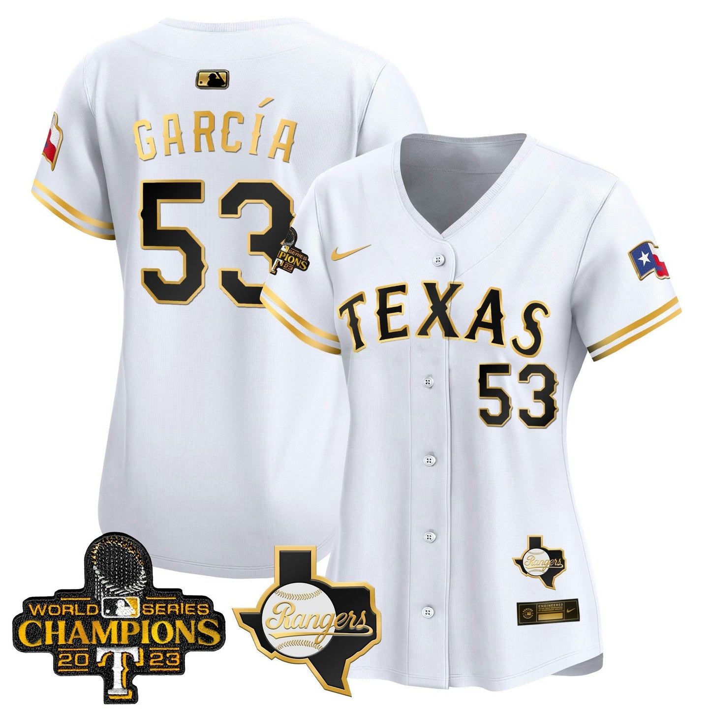 Camisa MLB Women’s Texas World Series Champions Vapor Premier Limited Jersey V2