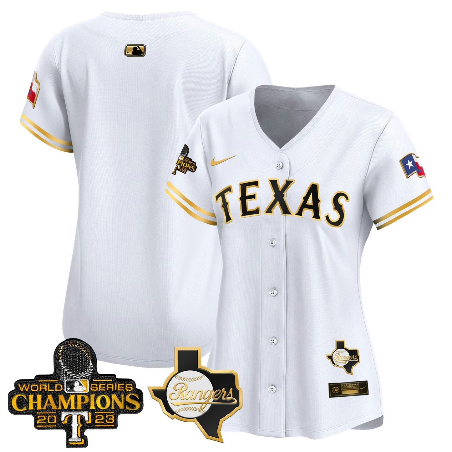Camisa MLB Women’s Texas World Series Champions Vapor Premier Limited Jersey V2