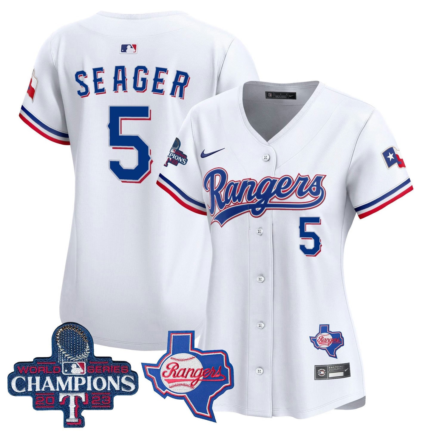 Camisa MLB Women’s Texas World Series Champions Vapor Premier Limited Jersey V2