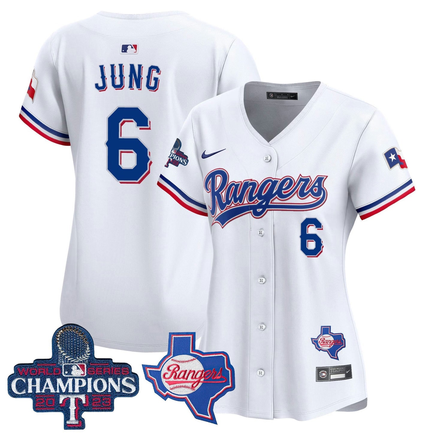 Camisa MLB Women’s Texas World Series Champions Vapor Premier Limited Jersey V2