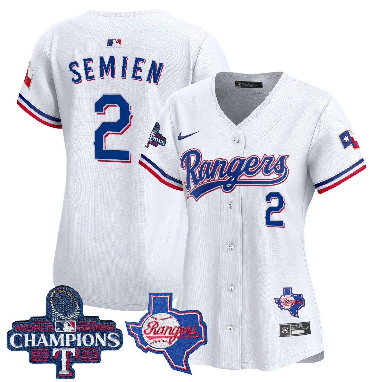 Camisa MLB Women’s Texas World Series Champions Vapor Premier Limited Jersey V2